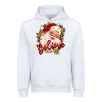 White believe christmas santa claus Urban Hoodie - MaliasSmallBusiness