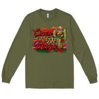 Army Green Cinco de Mayo Cactus Long Sleeve Tee - texasbilliewilder