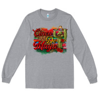 Heather Grey Cinco de Mayo Cactus Long Sleeve Tee - texasbilliewilder