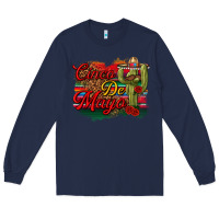 Navy Cinco de Mayo Cactus Long Sleeve Tee - texasbilliewilder