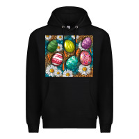 Black Easter eggs Premium Hoodie - NancyCooperArtShop