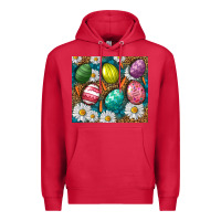 Cardinal Easter eggs Premium Hoodie - NancyCooperArtShop