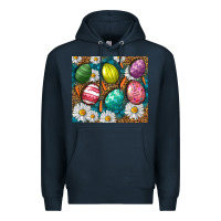 Navy Easter eggs Premium Hoodie - NancyCooperArtShop