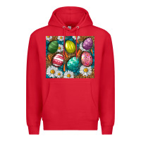 Red Easter eggs Premium Hoodie - NancyCooperArtShop
