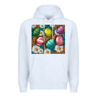 White Easter eggs Premium Hoodie - NancyCooperArtShop