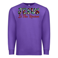 Purple jesus is the reason Premium Sweatshirt - AdoDesignShop
