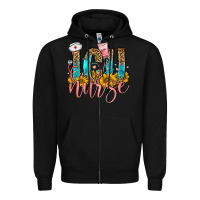 Black icu nurse Zipper Hoodie - FaDigitalArtStudio