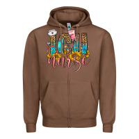 Chestnut icu nurse Zipper Hoodie - FaDigitalArtStudio