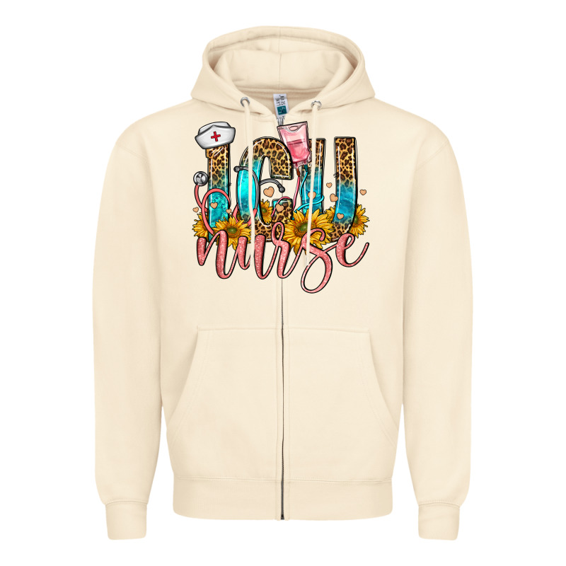 Icu Nurse Zipper Hoodie by FaDigitalArtStudio | Teevron