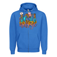 True Royal icu nurse Zipper Hoodie - FaDigitalArtStudio