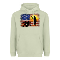 Matcha american flag soldier sunset Heavyweight Hoodie - JahusDesignShop