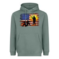 Sage american flag soldier sunset Heavyweight Hoodie - JahusDesignShop