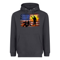 Smoke american flag soldier sunset Heavyweight Hoodie - JahusDesignShop