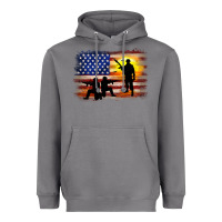 Storm american flag soldier sunset Heavyweight Hoodie - JahusDesignShop