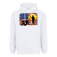White american flag soldier sunset Heavyweight Hoodie - JahusDesignShop