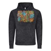 Vintage Black horseshoe leopard gemstone cactus background Vintage Hoodie - AdoDesignShop