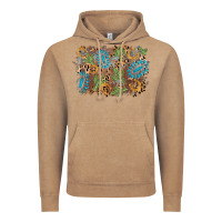 Horseshoe Leopard Gemstone Cactus Background Vintage Hoodie | Teevron