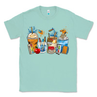 Seafoam art teacher coffee cups Classic Tee - Zillion Design Studio