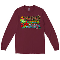 Burgundy Mama Cita Needs a Margarita Long Sleeve Tee - texasbilliewilder