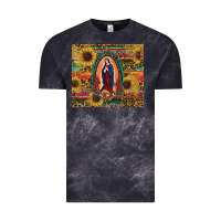 Cloud Black sunflower serape lady of guadalupe Vintage Tee - RanaPortraitStore