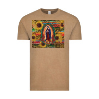 Vintage Coffee sunflower serape lady of guadalupe Vintage Tee - RanaPortraitStore