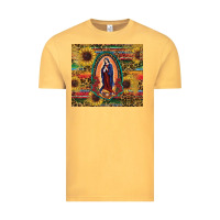 Vintage Mustard sunflower serape lady of guadalupe Vintage Tee - RanaPortraitStore