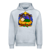Heather Grey baby jesus Urban Hoodie - MaliasSmallBusiness
