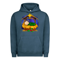 Pigment Midnight Navy baby jesus Urban Hoodie - MaliasSmallBusiness