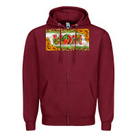 Burgundy watermelon mom license plate Zipper Hoodie - HRA Design Shop