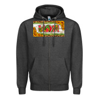 Charcoal Heather watermelon mom license plate Zipper Hoodie - HRA Design Shop