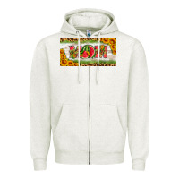 Oatmeal Heather watermelon mom license plate Zipper Hoodie - HRA Design Shop