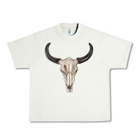Pistachio western bull skull tbw Urban Heavy Tee - texasbilliewilder