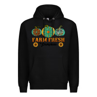 Black Orange glitter pumpkin Premium Hoodie - NancyCooperArtShop