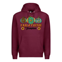Burgundy Orange glitter pumpkin Premium Hoodie - NancyCooperArtShop