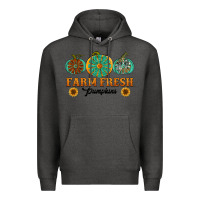 Charcoal Heather Orange glitter pumpkin Premium Hoodie - NancyCooperArtShop