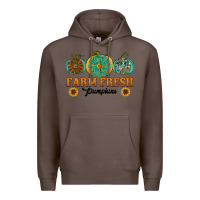 Coffee Orange glitter pumpkin Premium Hoodie - NancyCooperArtShop