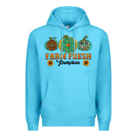 Ocean Blue Orange glitter pumpkin Premium Hoodie - NancyCooperArtShop