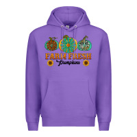 Purple Orange glitter pumpkin Premium Hoodie - NancyCooperArtShop