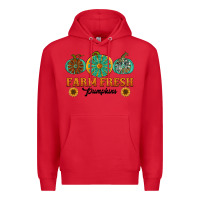 Red Orange glitter pumpkin Premium Hoodie - NancyCooperArtShop