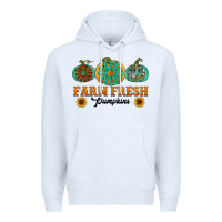 White Orange glitter pumpkin Premium Hoodie - NancyCooperArtShop