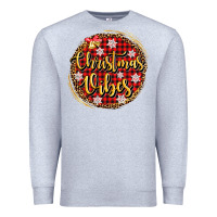 Heather Grey christmas vibes Premium Sweatshirt - AdoDesignShop