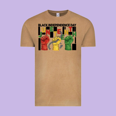 Black Independence Day Juneteenth Vintage Tee Designed By Barkaloodesign