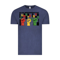 Vintage Denim black independence day juneteenth Vintage Tee - BarkalooDesign