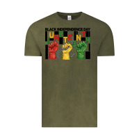 Vintage Olive black independence day juneteenth Vintage Tee - BarkalooDesign