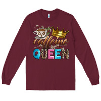Burgundy caffeine queen Long Sleeve Tee - Zillion Design Studio
