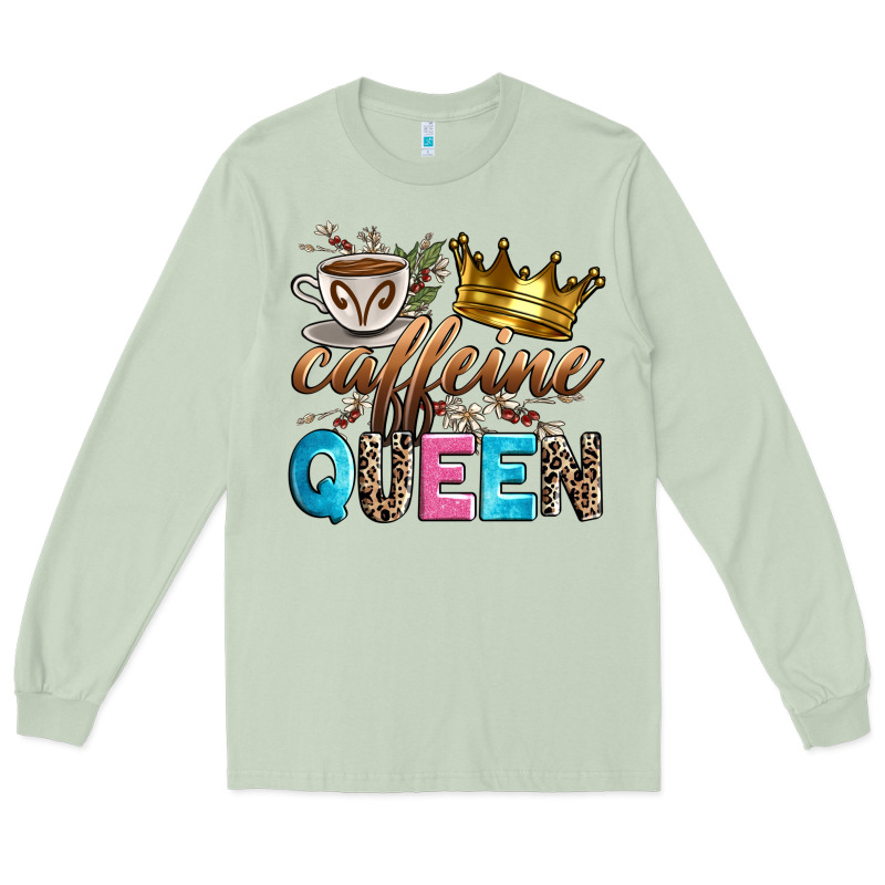 Caffeine Queen Long Sleeve Tee by Zillion Design Studio | Teevron