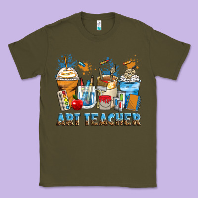 Art Teacher Coffee Cups Classic Tee Designed By Zillion Design Studio