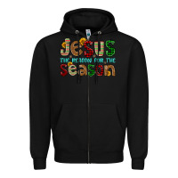 Black jesus the reason for the season Zipper Hoodie - FaDigitalArtStudio