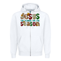 White jesus the reason for the season Zipper Hoodie - FaDigitalArtStudio