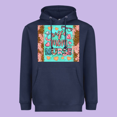 Wife Mom Nurse Tumbler Heavyweight Hoodie Designed By Bundleandbundleshop